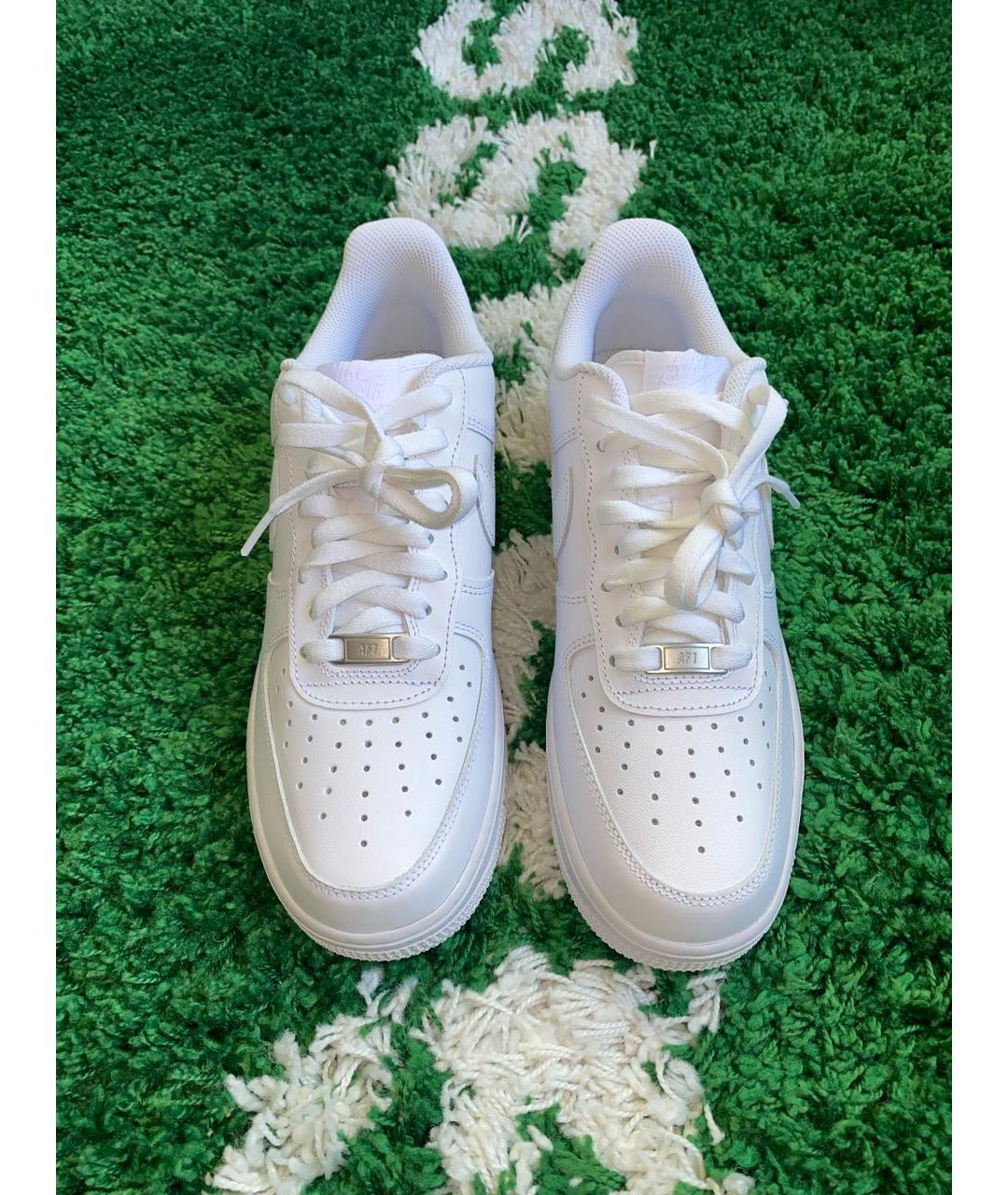 NIKE Белые кожаные низкие кроссовки / кеды, фото 4