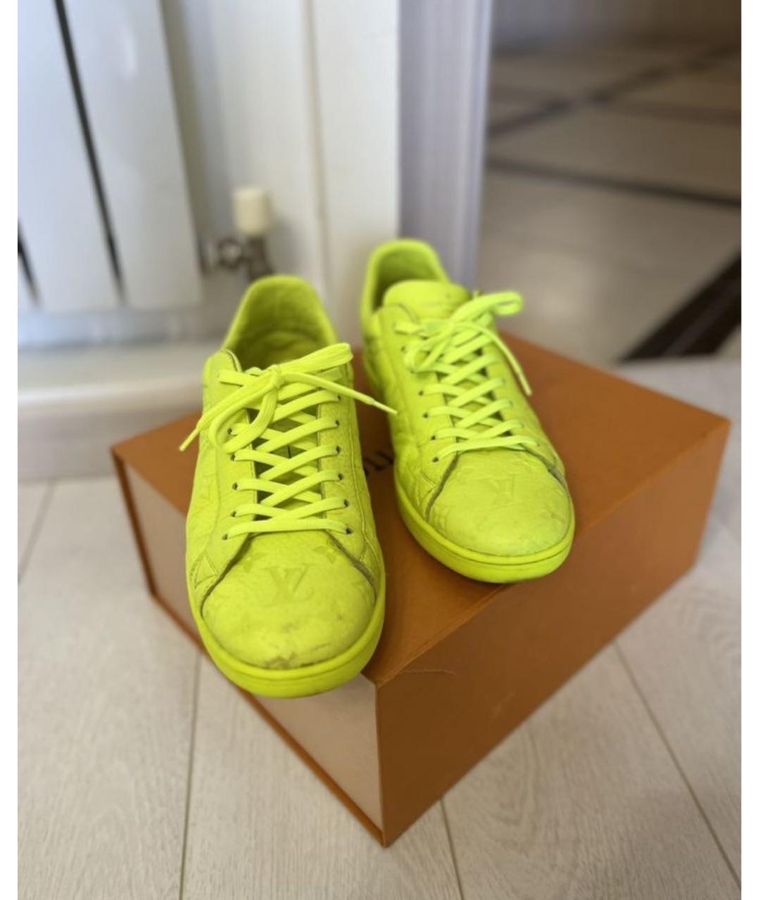 LOUIS VUITTON PRE-OWNED Желтые низкие кроссовки / кеды, фото 2