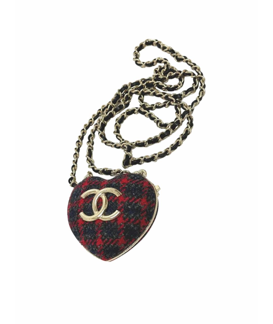 CHANEL PRE-OWNED Красная твидовая сумка через плечо, фото 1