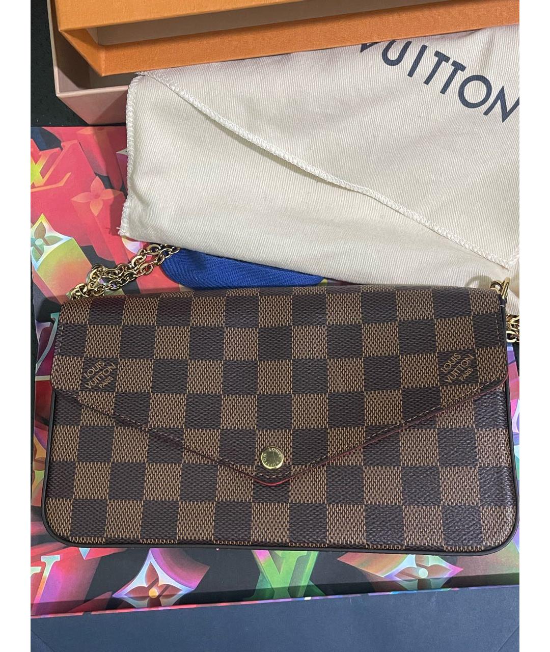 LOUIS VUITTON PRE-OWNED Коричневая сумка через плечо, фото 9