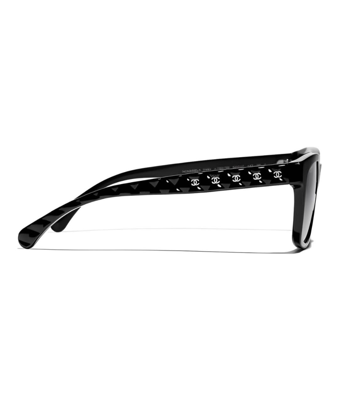 CHANEL PRE-OWNED Черные пластиковые солнцезащитные очки, фото 3