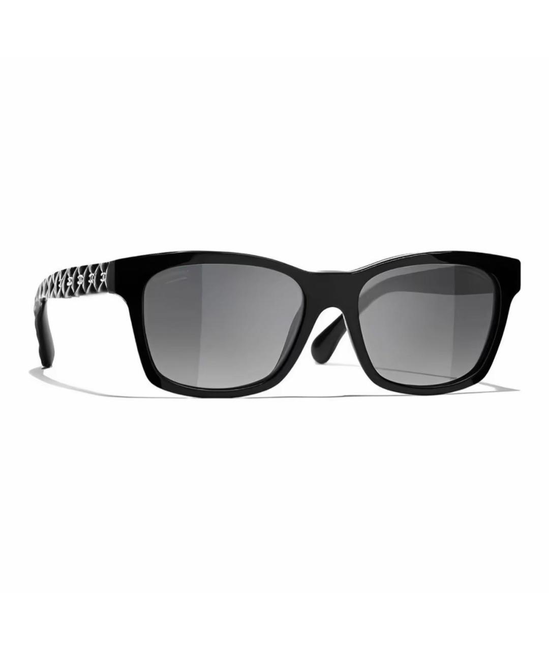 CHANEL PRE-OWNED Черные пластиковые солнцезащитные очки, фото 2