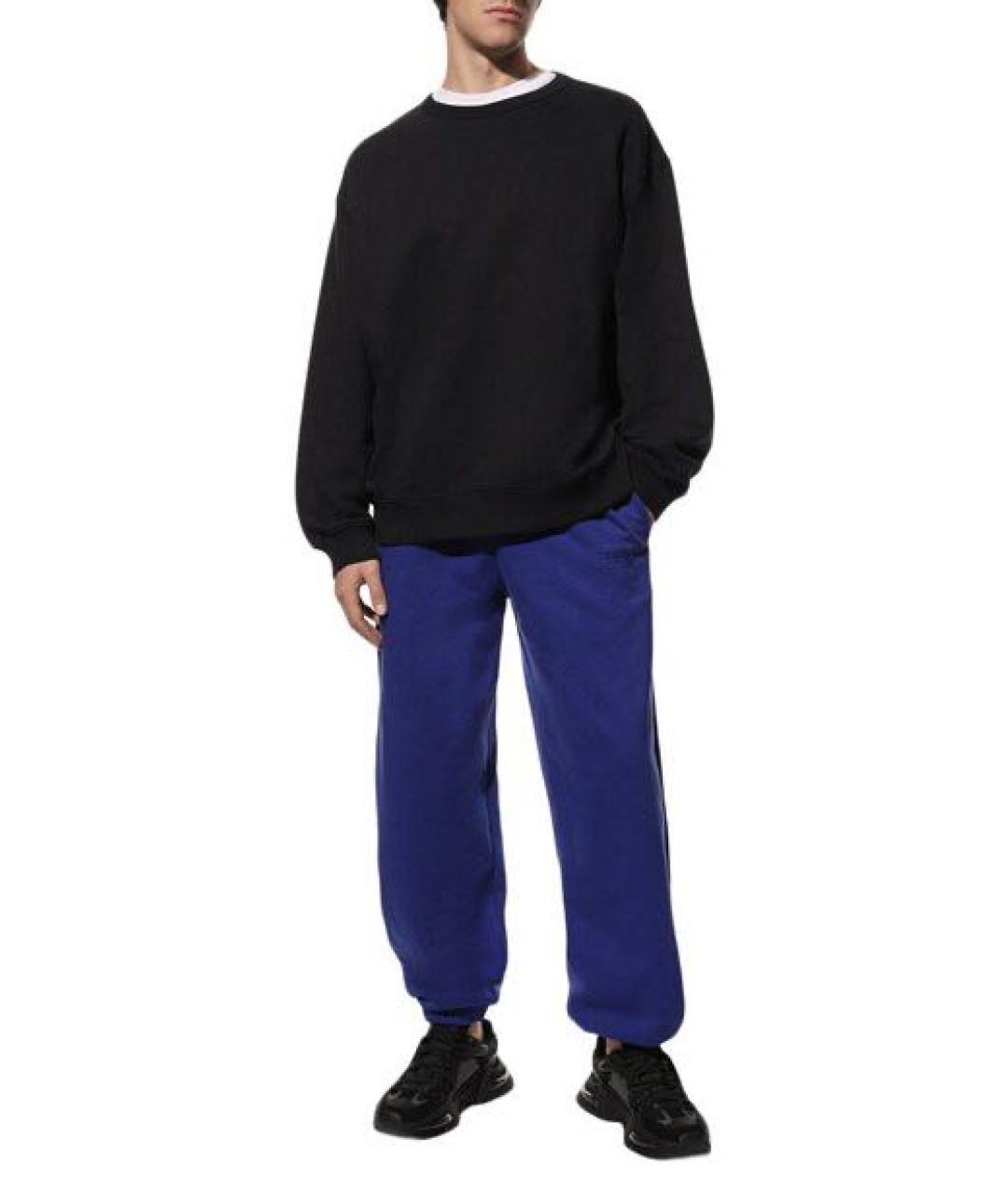 VETEMENTS Темно-синие хлопковые классические брюки, фото 2
