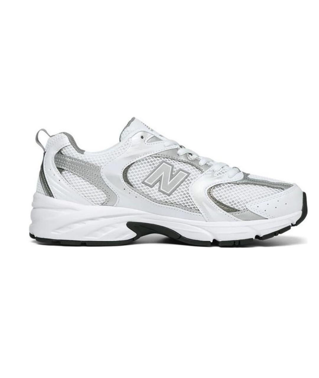 NEW BALANCE Серебряные текстильные кроссовки, фото 1