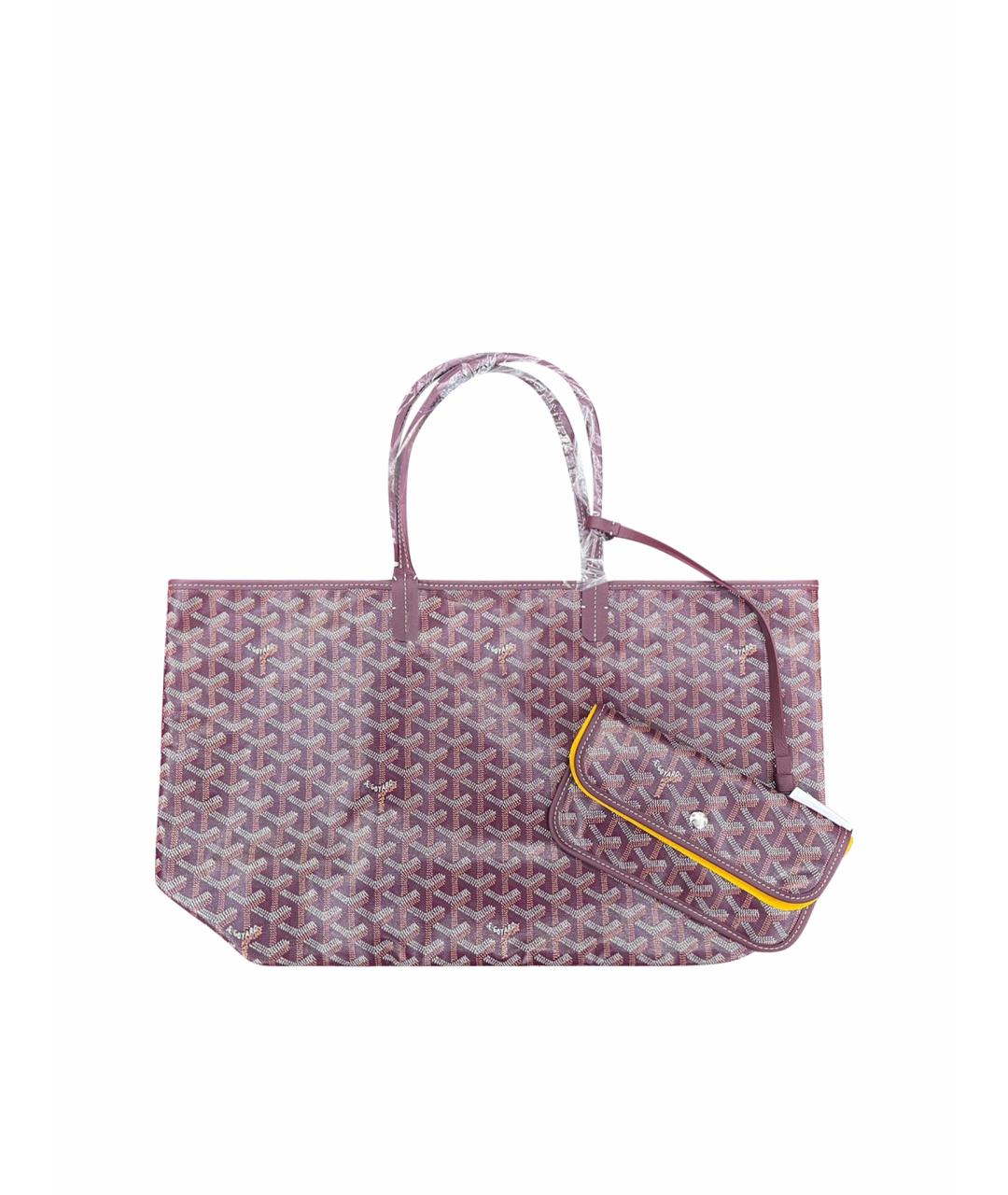 GOYARD Бордовая кожаная сумка тоут, фото 1