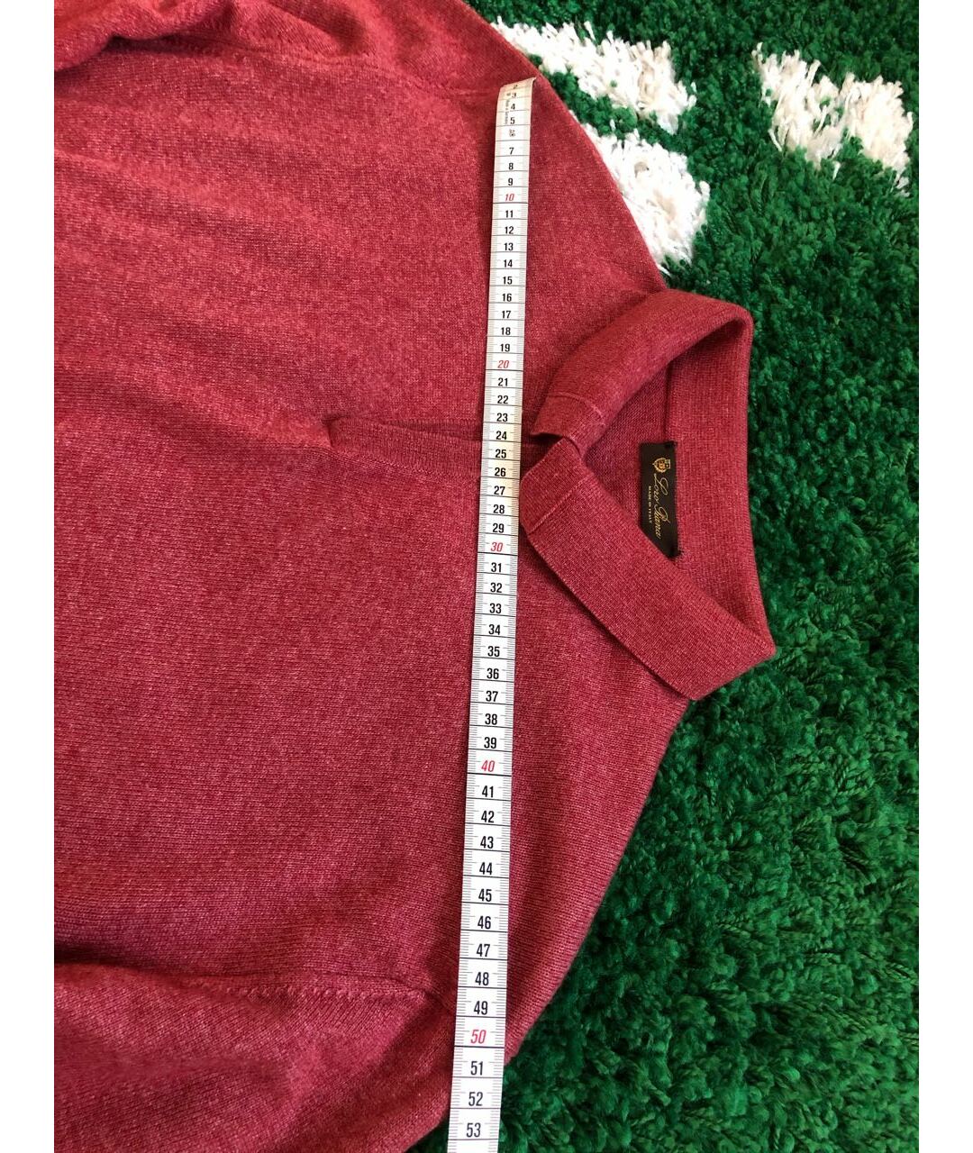 LORO PIANA Бордовый кашемировый джемпер / свитер, фото 6