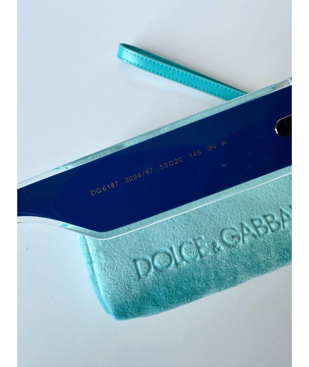 DOLCE&GABBANA Синие пластиковые солнцезащитные очки, фото 7