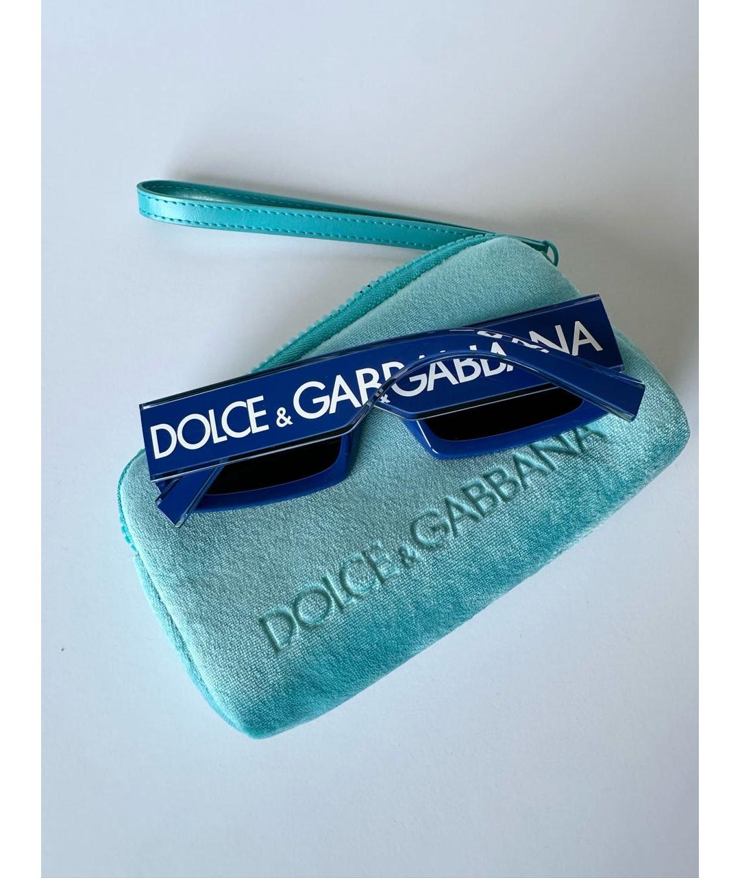 DOLCE&GABBANA Синие пластиковые солнцезащитные очки, фото 6