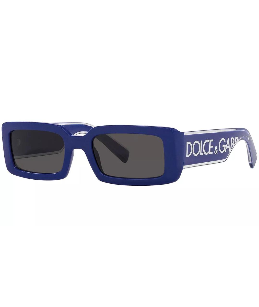 DOLCE&GABBANA Синие пластиковые солнцезащитные очки, фото 1