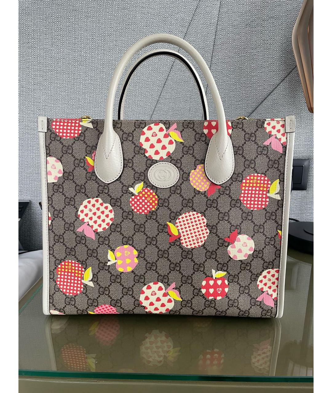 GUCCI Бежевая сумка тоут, фото 8