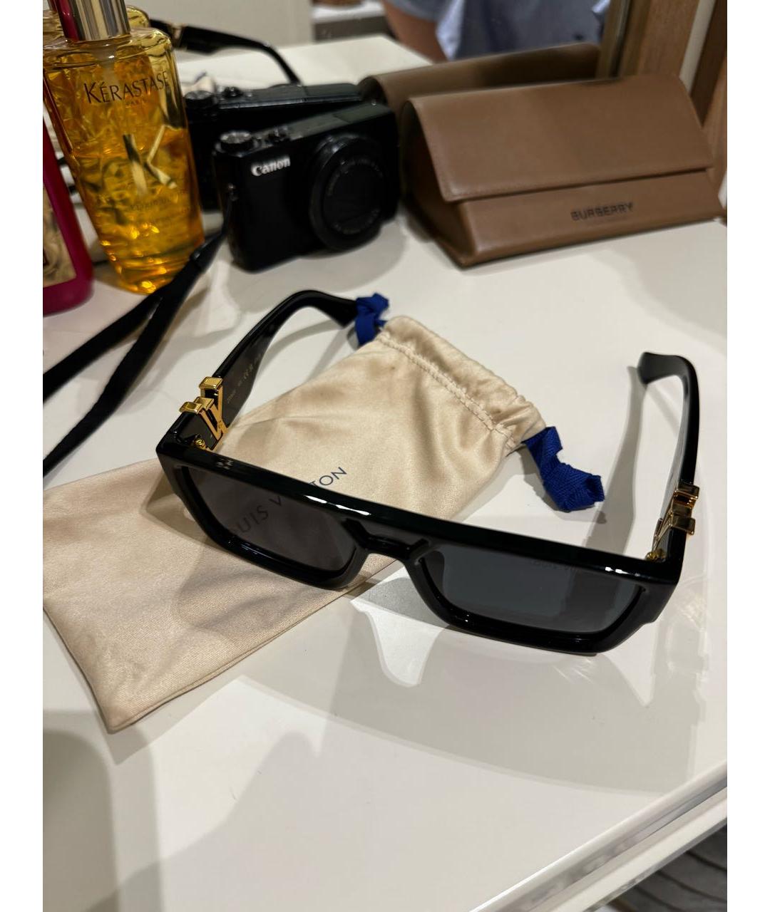 LOUIS VUITTON Черные пластиковые солнцезащитные очки, фото 4