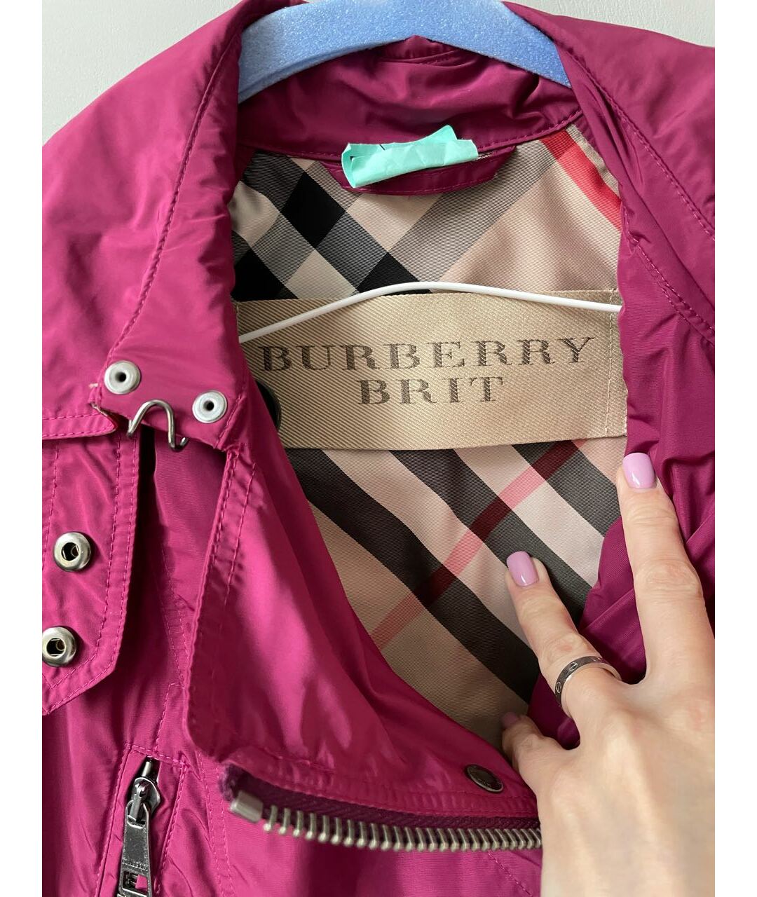 BURBERRY BRIT Фуксия полиэстеровая куртка, фото 3