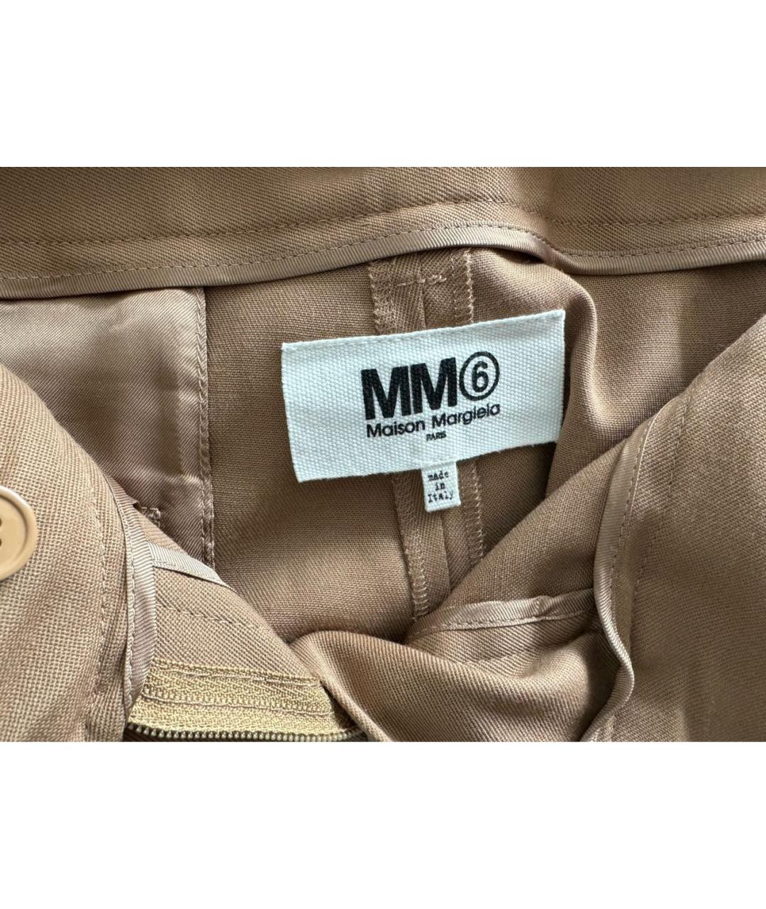 MM6 MAISON MARGIELA Коричневые брюки широкие, фото 4