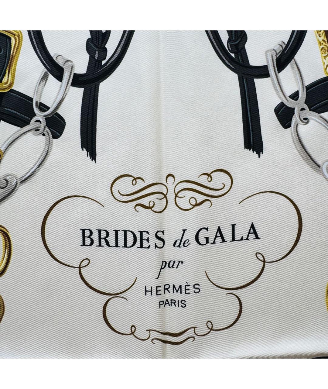 HERMES Черный шелковый платок, фото 3