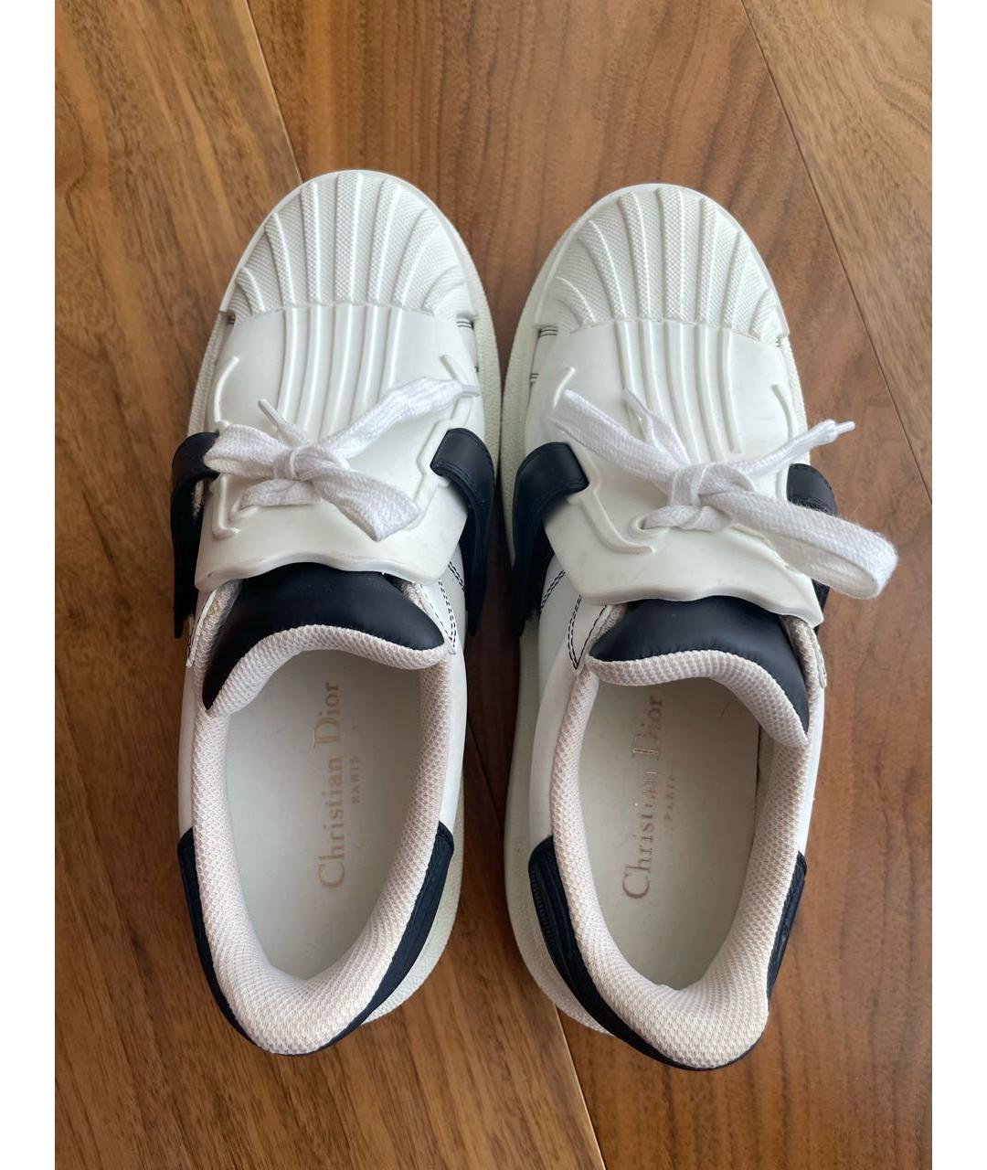 CHRISTIAN DIOR Белые кожаные кроссовки, фото 3