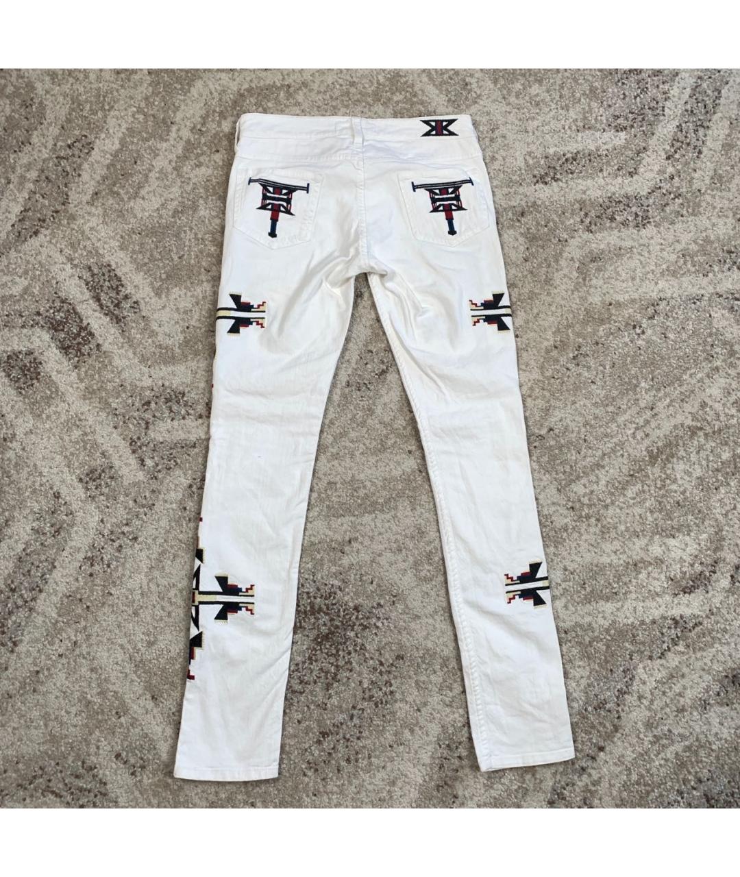 ISABEL MARANT Белые хлопко-эластановые джинсы слим, фото 2