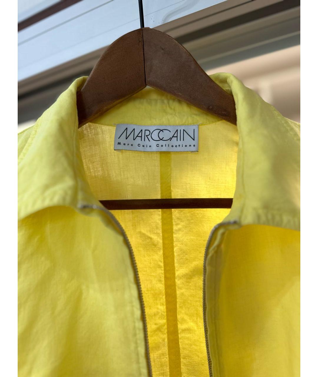 MARC CAIN Желтая льняная рубашка, фото 3