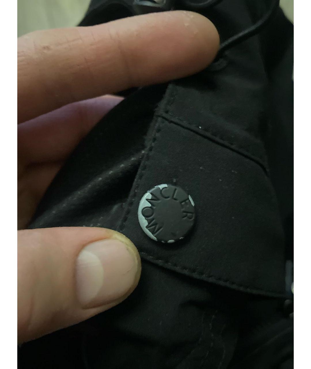 MONCLER Черная полиуретановая куртка, фото 8