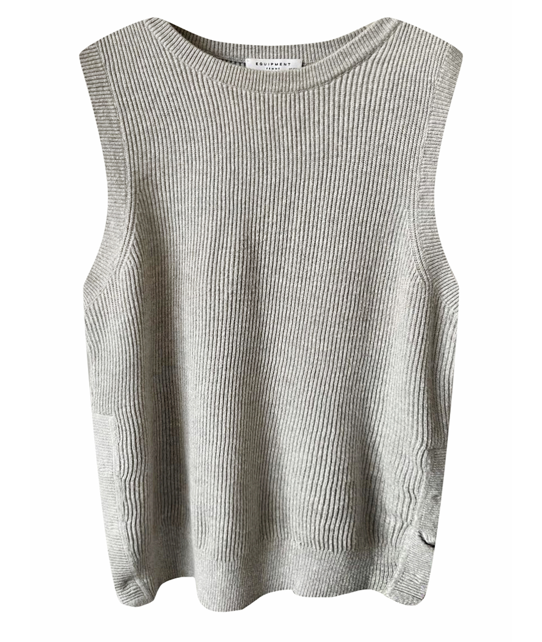 EQUIPMENT Серый хлопковый джемпер / свитер, фото 1