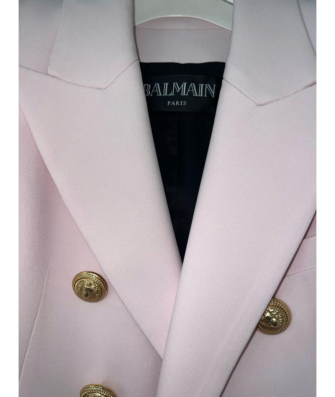 BALMAIN Розовый вискозный жакет/пиджак, фото 3