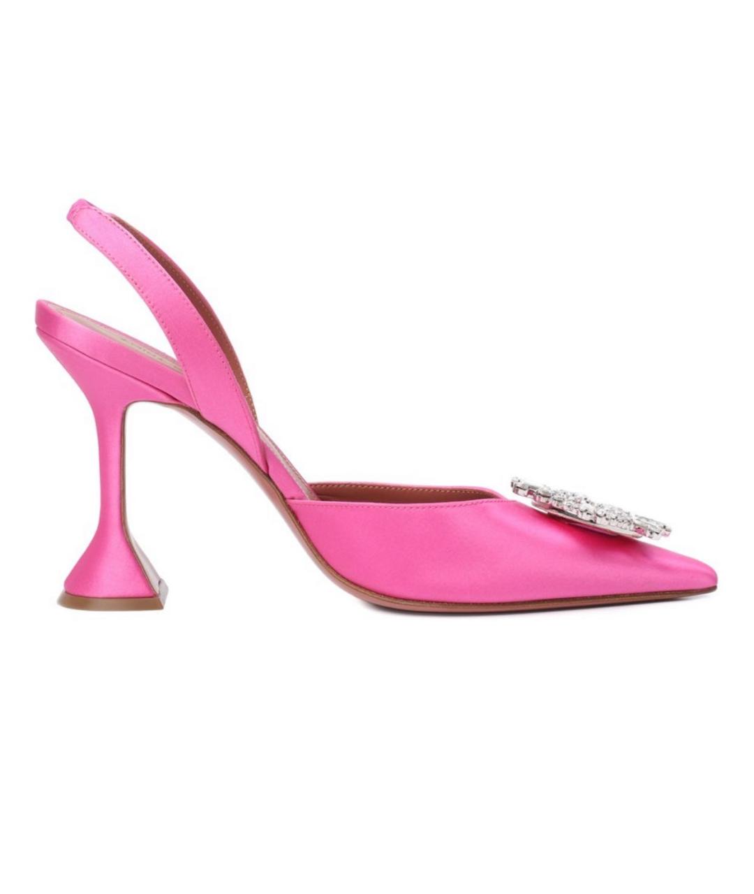 Amina Muaddi Розовые кожаные туфли, фото 1