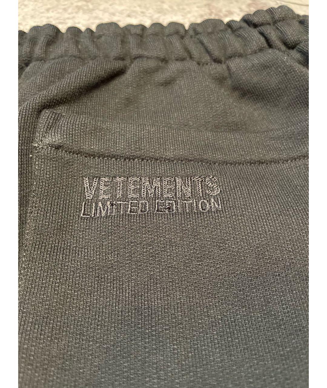 VETEMENTS Черный хлопковый спортивный костюм, фото 4