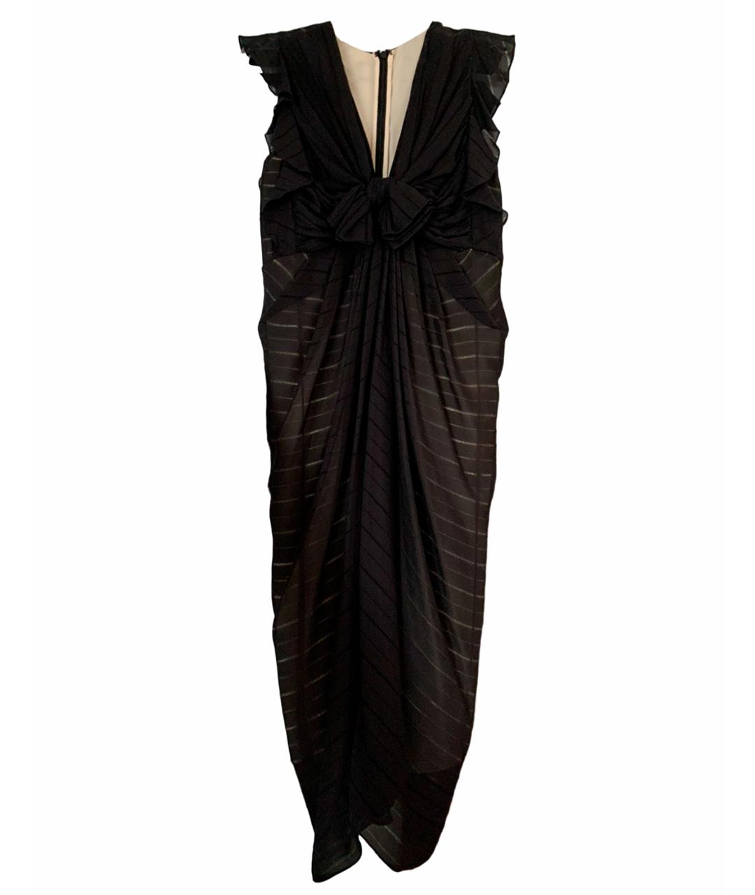3.1 PHILLIP LIM Черное шелковое коктейльное платье, фото 1