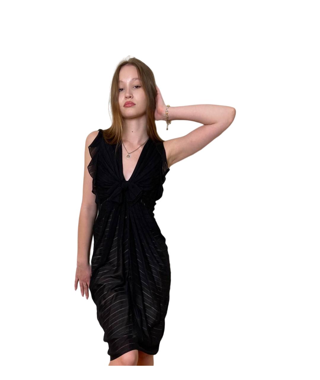 3.1 PHILLIP LIM Черное шелковое коктейльное платье, фото 6