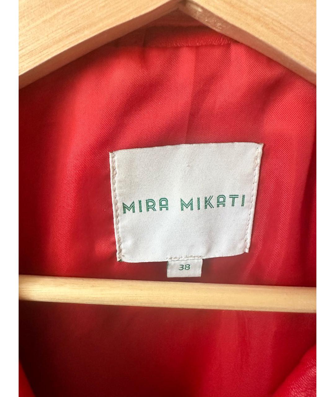 MIRA MIKATI Красная кожаная куртка, фото 5