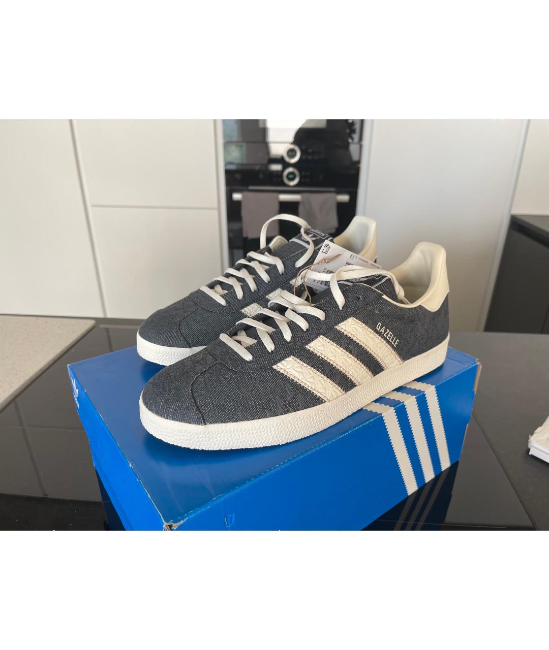 ADIDAS Синие текстильные низкие кроссовки / кеды, фото 6