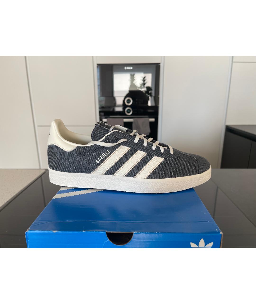 ADIDAS Синие текстильные низкие кроссовки / кеды, фото 7