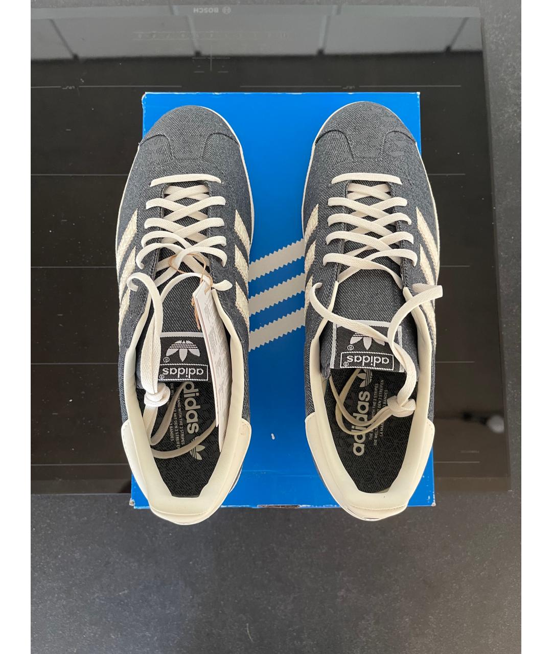 ADIDAS Синие текстильные низкие кроссовки / кеды, фото 3