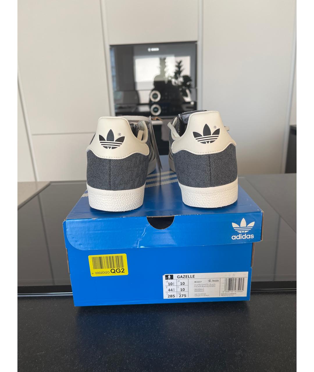 ADIDAS Синие текстильные низкие кроссовки / кеды, фото 4