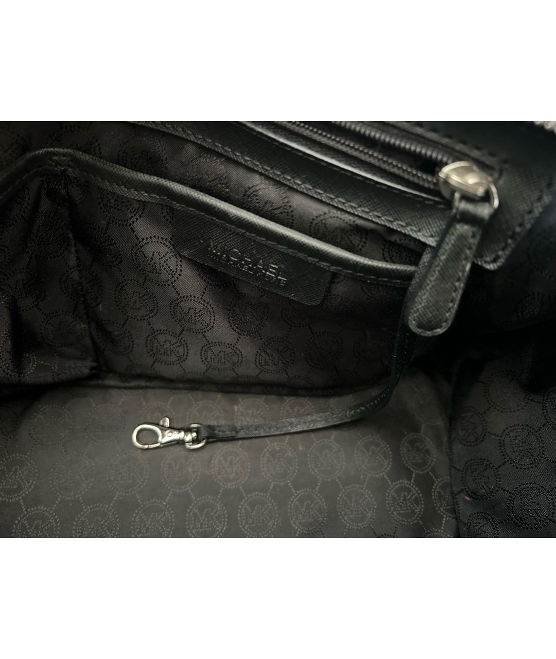 MICHAEL KORS Черная сумка с короткими ручками из искусственной кожи, фото 8