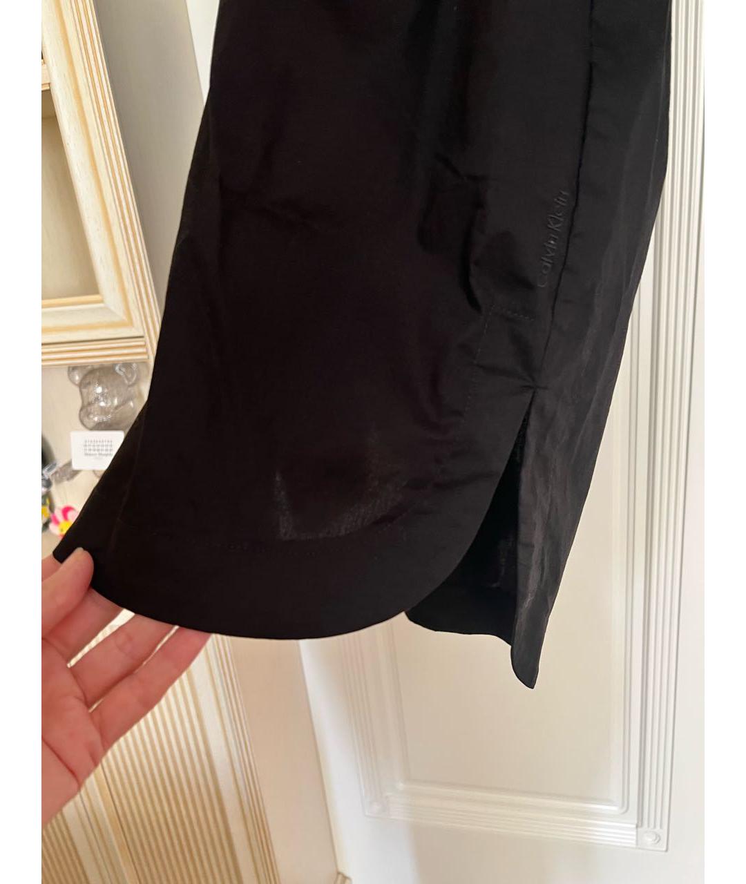 CALVIN KLEIN Черная хлопко-эластановая рубашка, фото 6