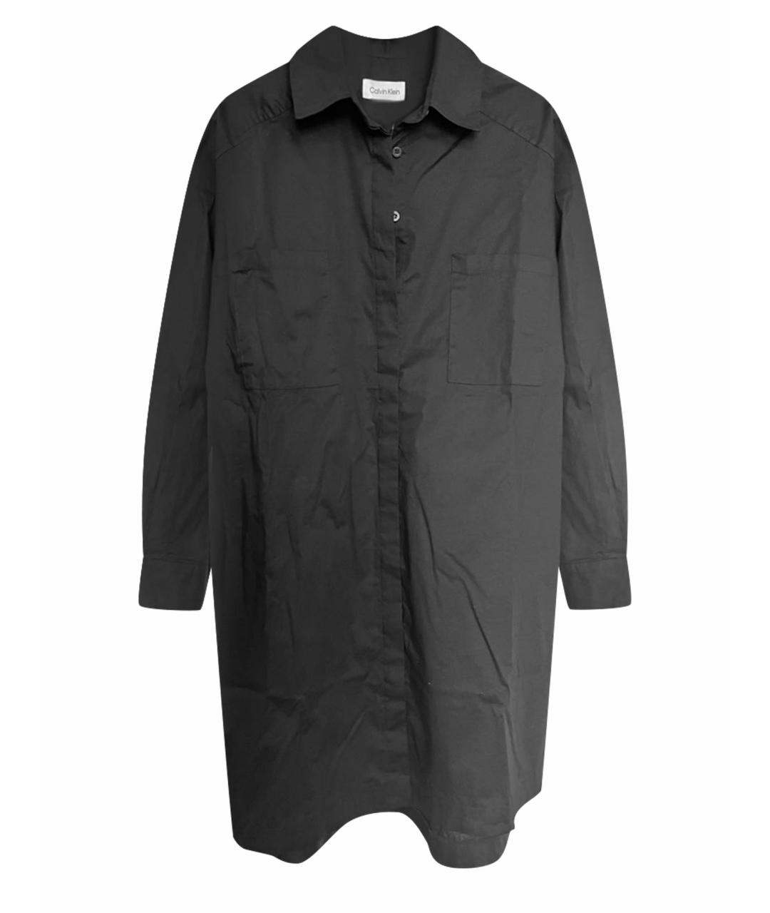 CALVIN KLEIN Черная хлопко-эластановая рубашка, фото 1