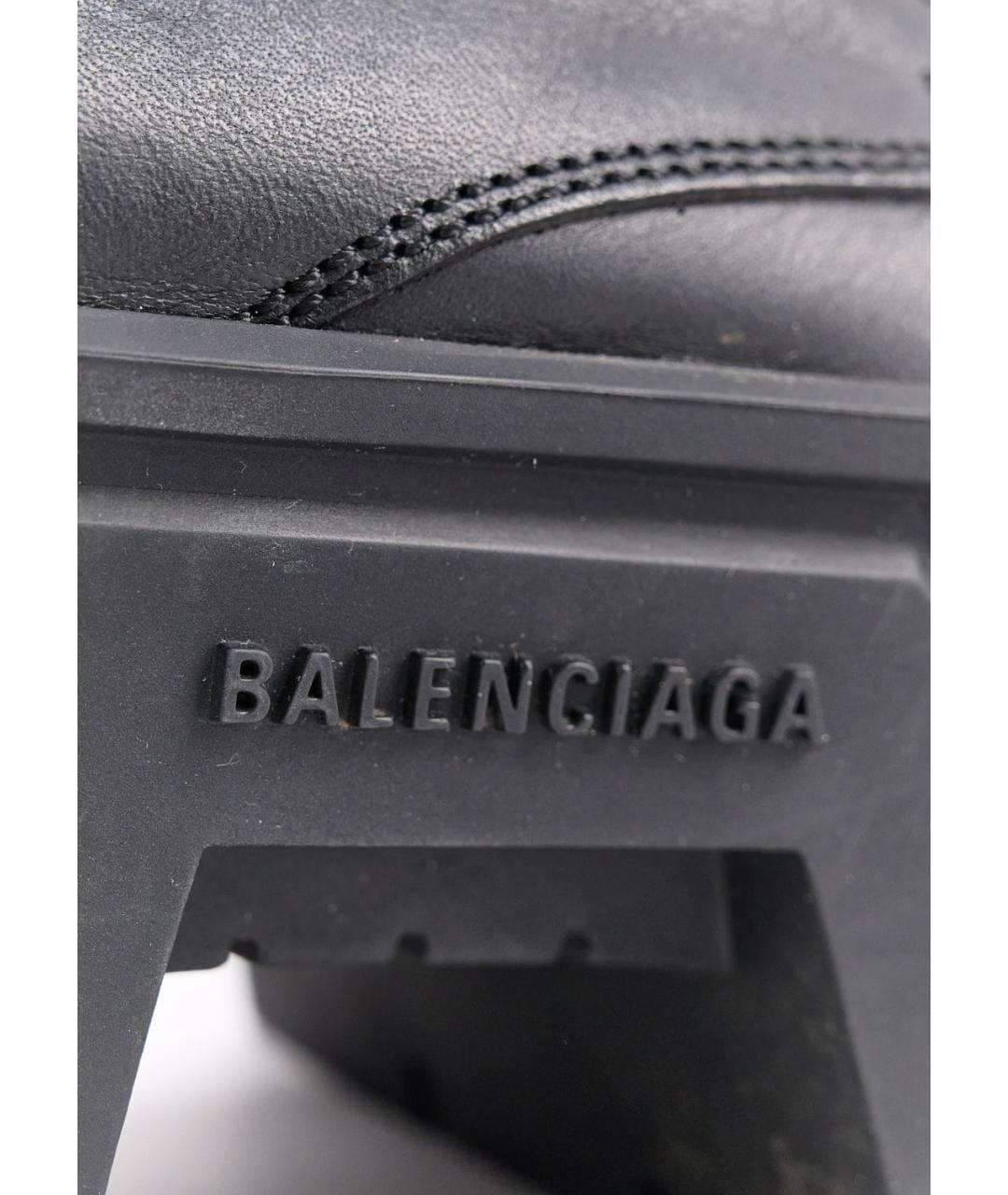 BALENCIAGA Черные кожаные ботинки, фото 5