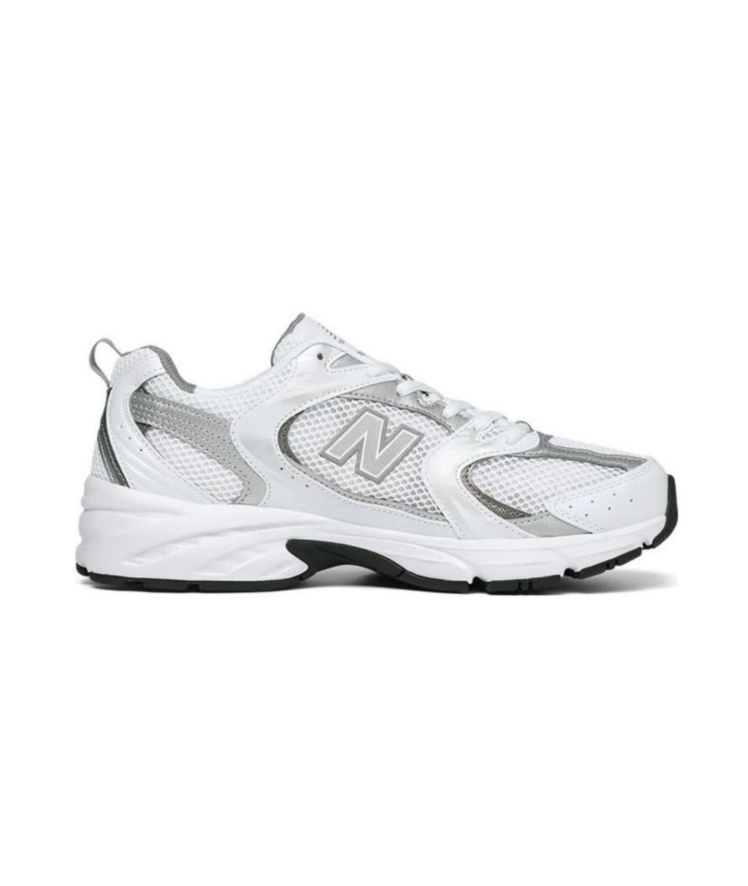 NEW BALANCE Серебряные текстильные кроссовки, фото 1