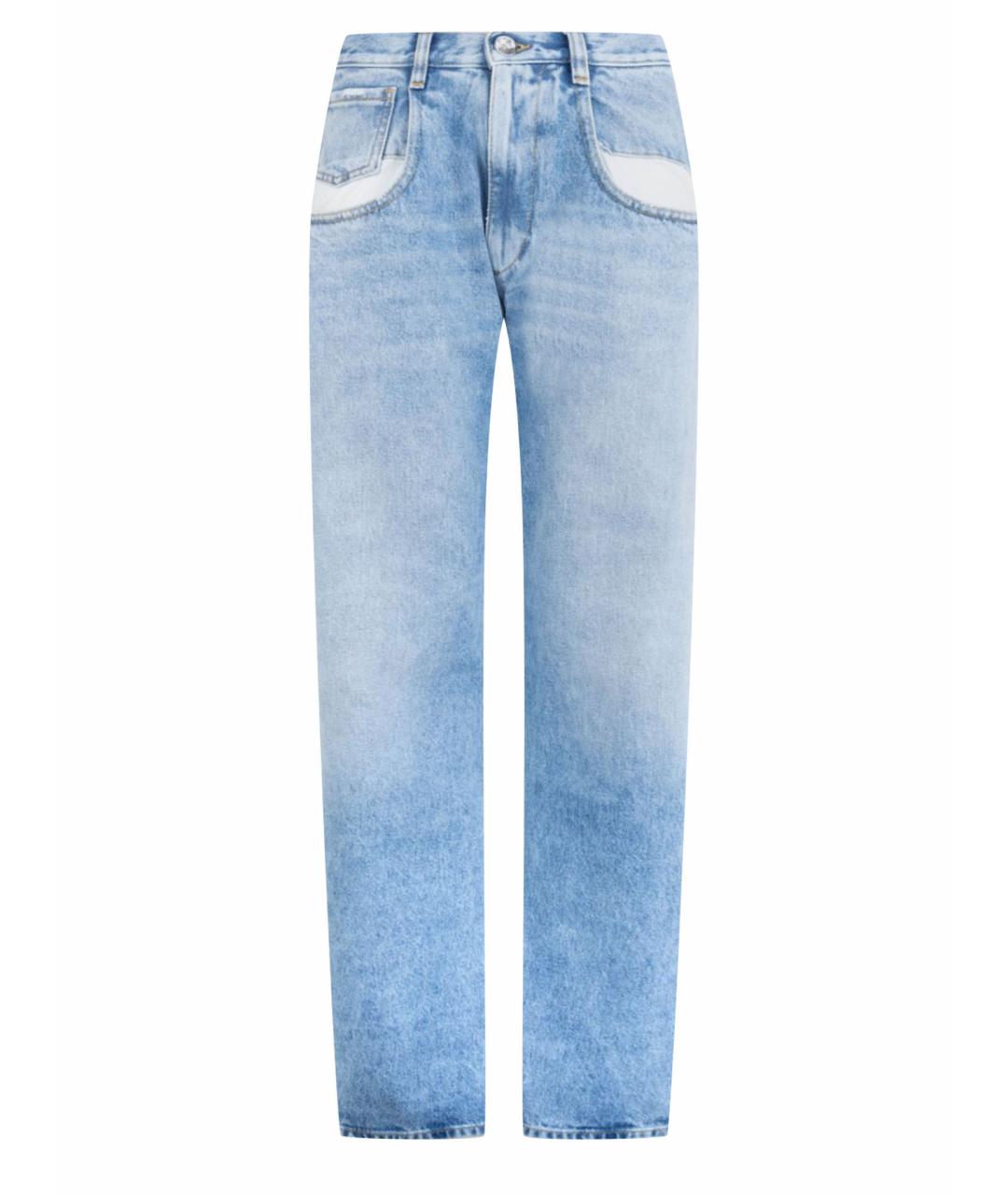 MAISON MARGIELA Синие хлопковые прямые джинсы, фото 1