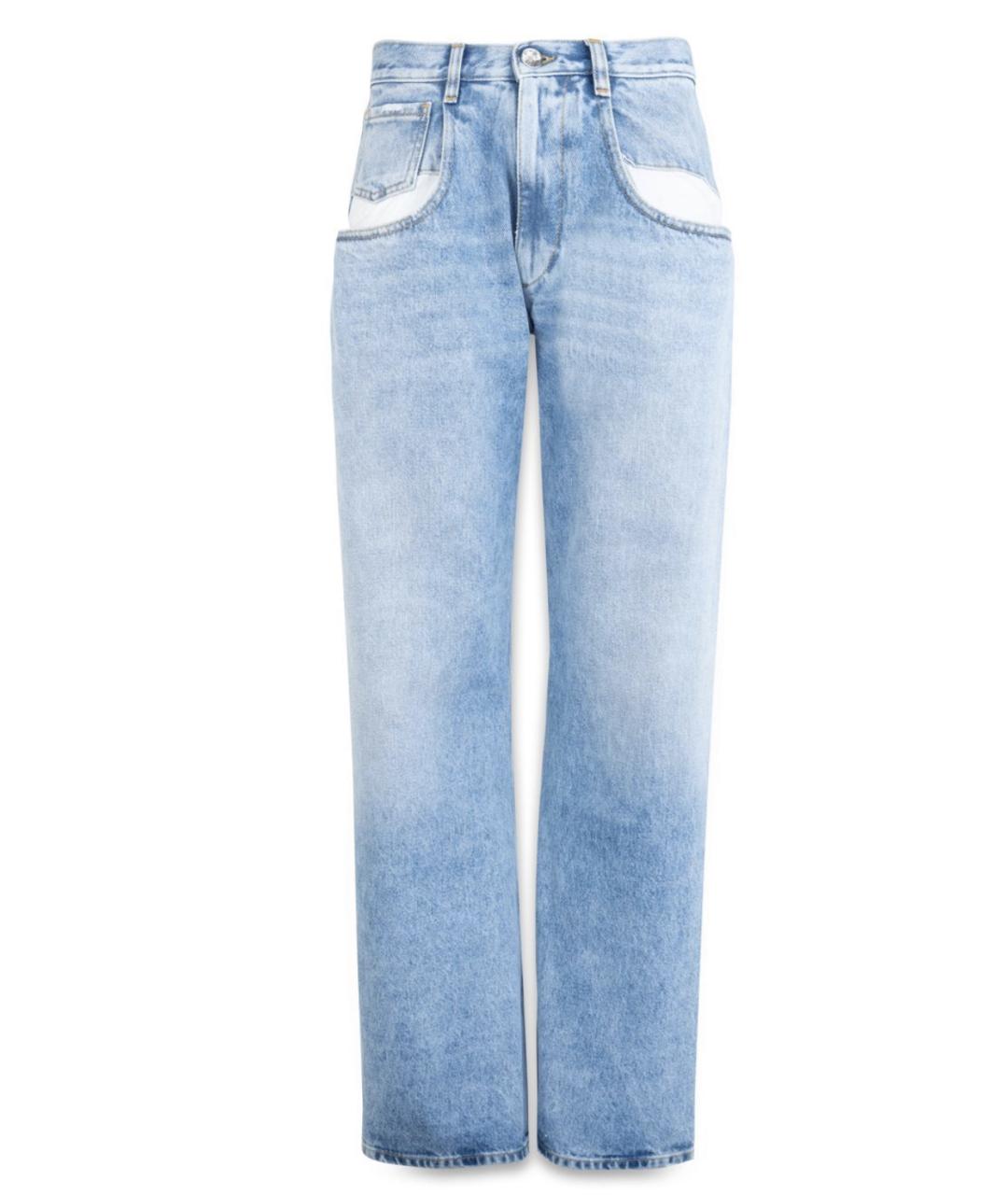 MAISON MARGIELA Синие хлопковые прямые джинсы, фото 8