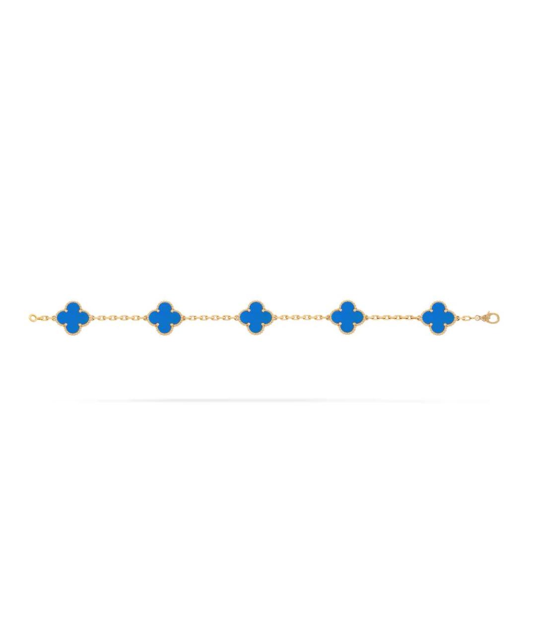 VAN CLEEF & ARPELS Синий браслет из желтого золота, фото 4