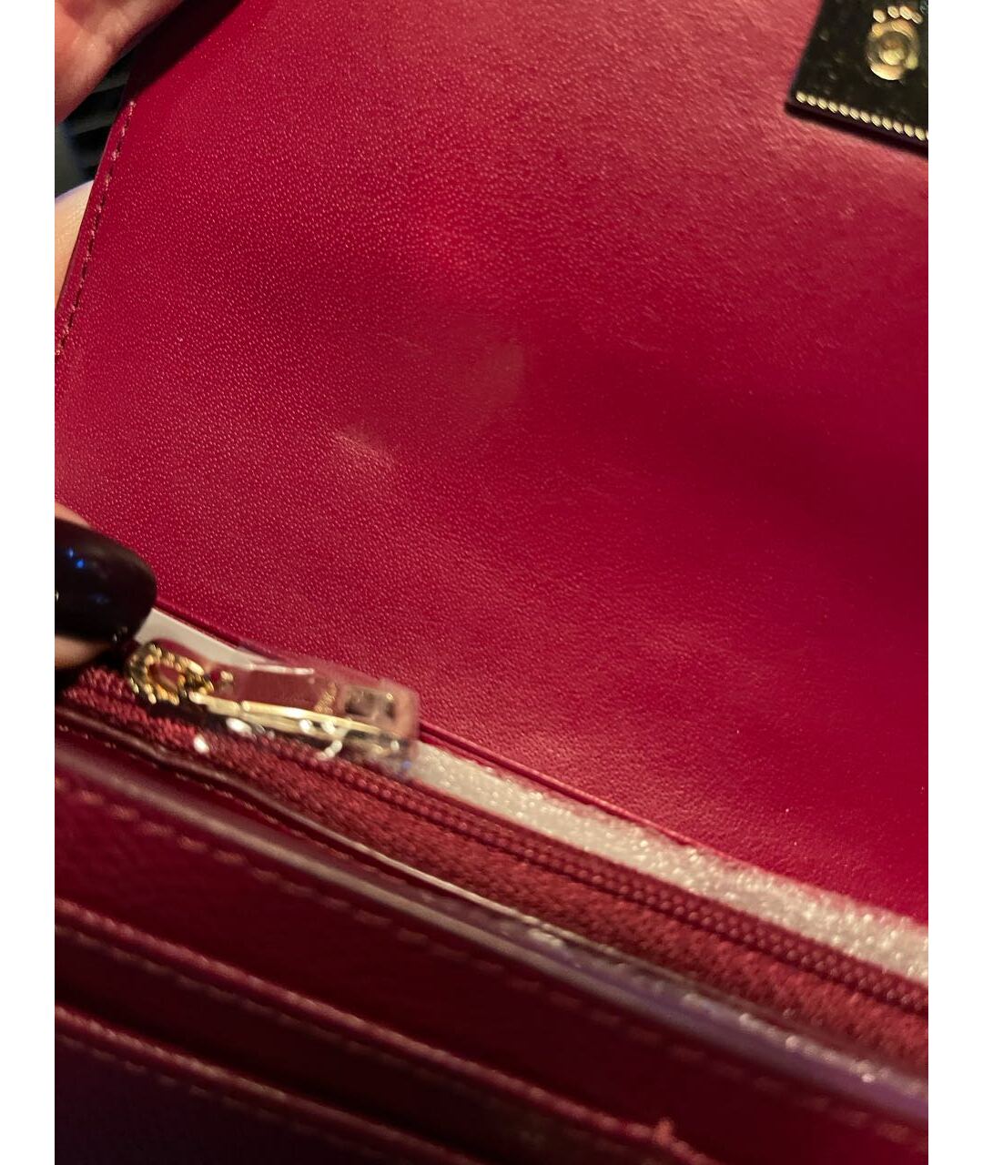 FURLA Бордовый кожаный кошелек, фото 5