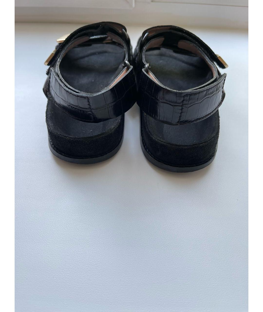 INCH2 Черные кожаные сандалии, фото 5