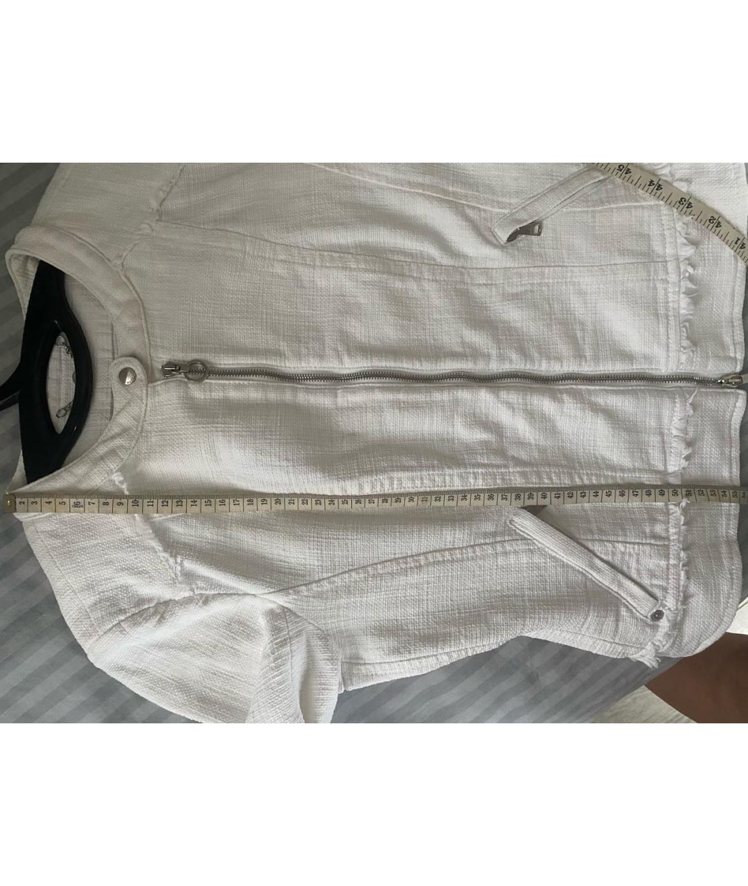 MARC CAIN Белая хлопко-эластановая куртка, фото 7