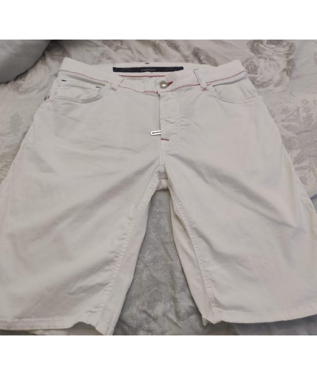 STEFANO RICCI Белые хлопковые шорты, фото 6