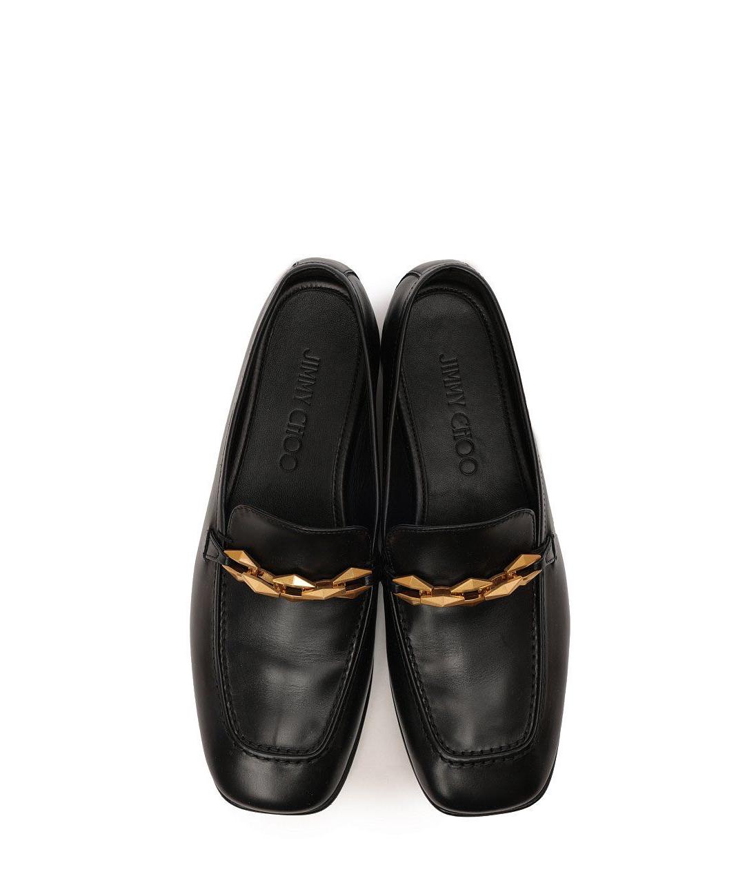 JIMMY CHOO Черные кожаные лоферы, фото 5