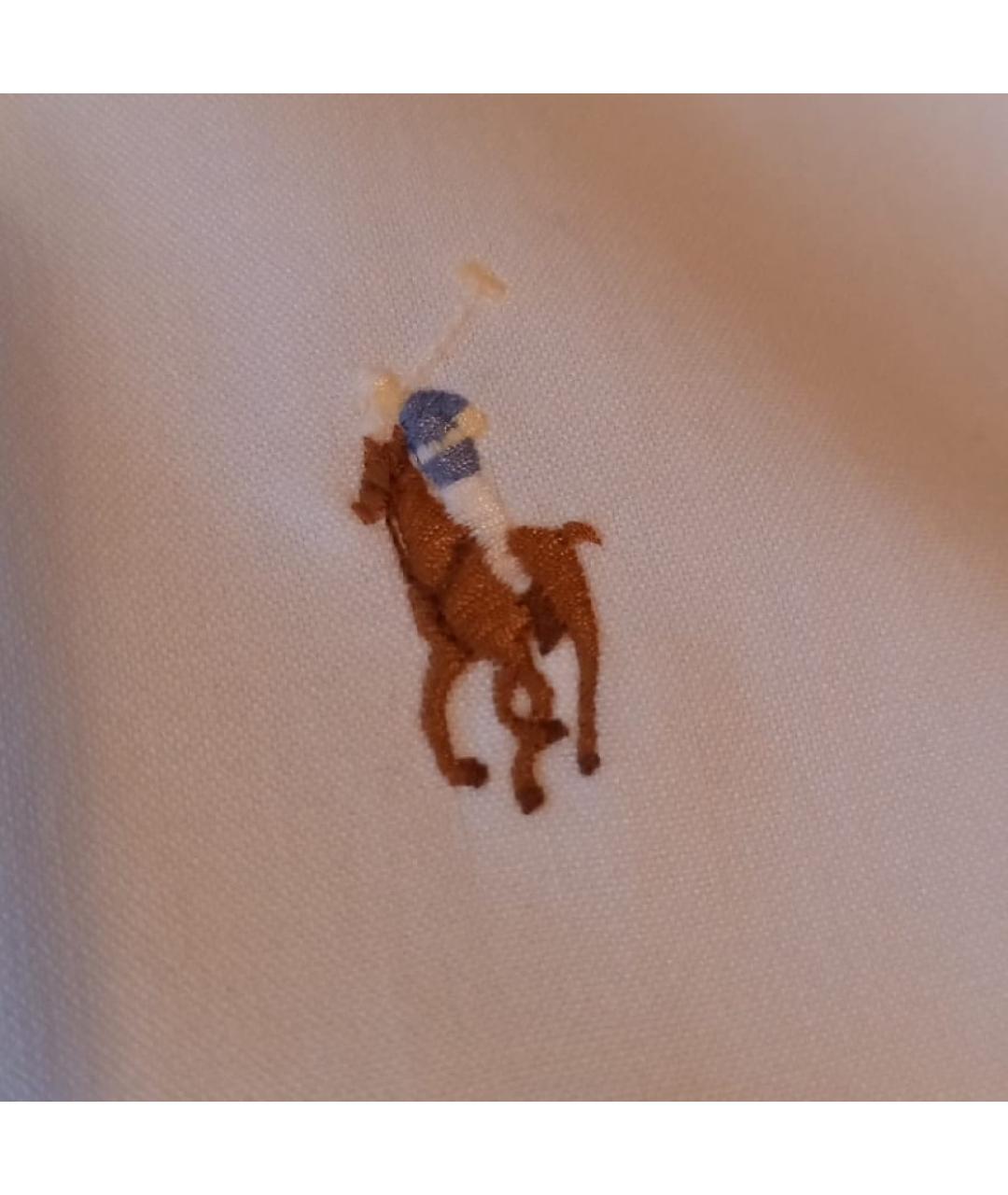 POLO RALPH LAUREN Белая хлопковая классическая рубашка, фото 6