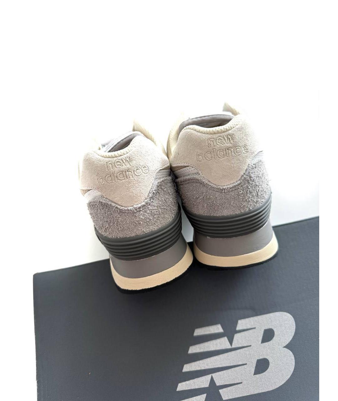NEW BALANCE Серые замшевые кроссовки, фото 4