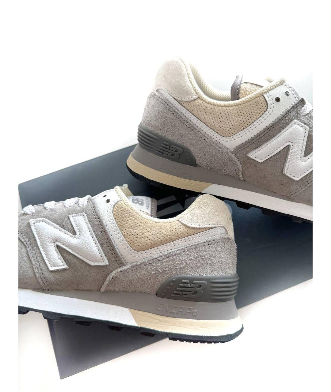 NEW BALANCE Серые замшевые кроссовки, фото 5