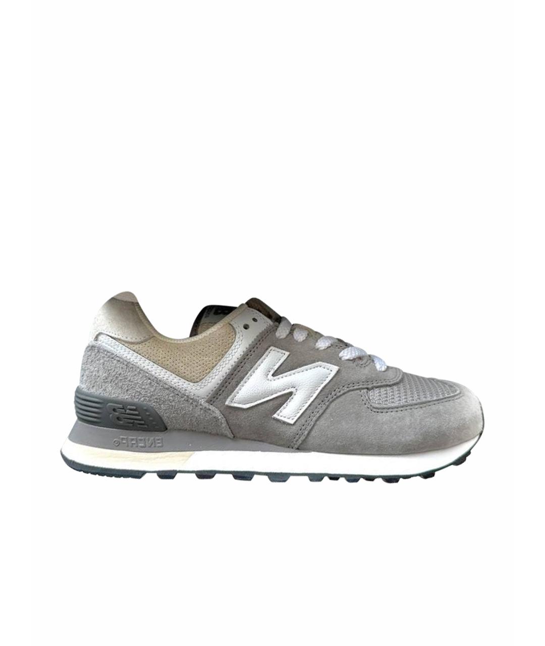 NEW BALANCE Серые замшевые кроссовки, фото 7